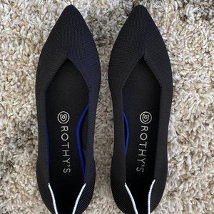 Rothy's Black The Point Flats (Washable)